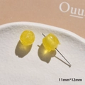 Translucent yellow resin lily of the valley flower beads for DIY jewelry 11mm*12mm - Flower Bud Style