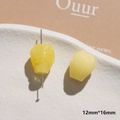 Carved light yellow resin beads 12mm x 16mm for DIY jewelry making accessories - Mermaid Style