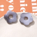 Macro view of purple marble resin flower charms for DIY jewelry and hair accessories - Gray (76#)