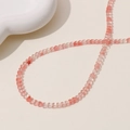 Close-up of heart-shaped pink beads for jewelry making on a minimalist white ceramic plate - Small Heart Style (14#) / 1 Piece / Pink