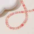 Pink heart-shaped translucent beads for jewelry making with strawberry quartz texture - Large Heart Style (13#) / 1 Piece / Pink
