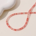 Detail of pink and white heishi beads for jewelry making necklaces and bracelets - Round Spacer (10#) / 1 Piece / Pink