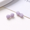 Macro shot of 8mm light purple peanut shaped glass beads for DIY jewelry making - Style 2(2#) / 1 Piece/Pack