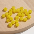 Handgemaakte gele kralenbloem bedeltjes voor DIY haaraccessoires en sieraden maken - 1 Stuk / Geel