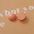 Peach pink resin half-round cabochon for DIY jewelry and hair accessories crafting - Light Pink