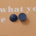 Pair of 18mm dark navy blue resin cabochons with smooth surface for DIY craft making - Light Blue