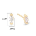 Minimalistische gouden marquise zirkoon oorknopjes, 5mm maat voor dames en kraakbeen - 14K Goud Kleur Marquise
