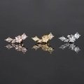 Detailansicht der Zirkonia-Ohrstecker in Roségold, Gold und Silber mit Schraubverschluss - S-CC049