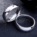 Classico anello da 6mm in acciaio inossidabile lucido finitura argento per coppie - US 5 / Argento