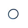 Gepolijste donkerblauwe titaniumstalen minimalistische ring voor dames en heren - Maat 7 / 2mm Blauw