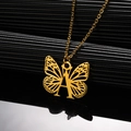 Macro shot of gold butterfly necklace pendant featuring a cutout letter A detail - Letter A / Silver