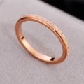 Minimalist 18K rose gold frosted ring with sparkling matte finish for women - US 12 / Rose Gold