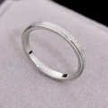 Minimalist 18K gold-plated silver ring with matte stardust finish and polished inner band - US 12 / Steel