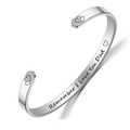 Detailed view of silver stainless steel cuff bracelet with Remember I Love You Dad engraving - Dad Engraved