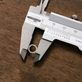 8mm silver alloy jump ring with hammered texture measured by a precision caliper - Hammered Round Style (L03-3-12) / 8 (One) / Silver Circle