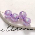 Macro detail of iridescent light purple bubble beads for DIY jewelry and accessories - 1 Piece/Pack (16mm) / Purple
