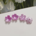 Dettaglio di perle a fiore di ciliegio da 12mm in acrilico sfumato rosa per gioielli - Viola chiaro