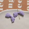 Matte paarse acryl strik voor doe-het-zelf sieraden maken met gouden naald detail - Paars