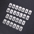 Full set of 26 hollow English alphabet charms in silver stainless steel finish - 26 Letters Pendants Only (Without Chain)