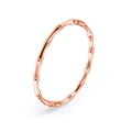 Elegant bamboo joint bangle in rose gold finish with secure clasp for women - Rose Gold Clasp Style