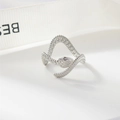 Adjustable silver snake-pattern ring with textured scales for a gothic industrial look - Snake Style (125 Steel Color)