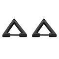 Pendientes de aro geométricos triangulares en acero inoxidable negro estilo minimal - 3.0*16.3*18.2 / Negro