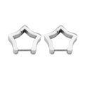 Boucles d'oreilles créoles étoiles en acier inoxydable argenté au style minimaliste - Petit (16.7mm) / Argent