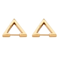 Pendientes de aro triangulares de acero inoxidable dorado pulido con diseño geométrico - 3.0*16.3*18.2 / Dorado