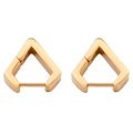 Minimalistische geometrische Dreiecksohrringe aus poliertem goldenem Edelstahl - 14.4mm / Gold