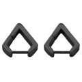 Minimalistische schwarze geometrische Dreiecks-Ohrringe aus Edelstahl für Damen und Herren - 14.4mm / Schwarz