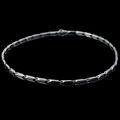 Polished silver stainless steel minimalist cylinder link chain necklace for men - Necklace 50cm