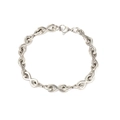 Pulsera de cadena con símbolo de infinito minimalista en acero inoxidable con cierre - Estilo de Símbolo de Infinito (sl070) / Plateado