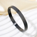 Brazalete de acero inoxidable negro mate con oración en italiano y cruz grabada a láser - Negro Minúsculas