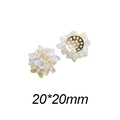 Détail breloque trèfle nacré 20mm avec base dorée pour création de bijoux DIY - Trèfle Iridescent