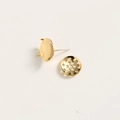 Détails de supports de boucles d'oreilles en cuivre doré et composants DIY filigranes - Ensemble Tige et Base / 12mm