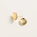 Détail des clous d'oreilles et supports plaqués or 18k pour la création de bijoux - Ensemble Tige et Base / 14mm