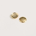 Détail de deux composants de base de boucle d'oreille ronds filigranés plaqués or - Support de Base / 12mm