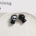 Sensenmann Totenkopf Harzanhänger mit Goldöse für DIY Schmuck und Bastelarbeiten - Sensenmann-Schädel-Stil (19 Klein) / Klein