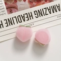 Accessori in peluche a forma di pesca per orecchini e capelli con texture 3D - Rosa