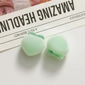 Mint green flocked peach resin charms for DIY handmade jewelry and hair accessories - Green
