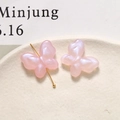Macro view of pink glitter acrylic butterfly charms for DIY jewelry making and earrings - 1 Piece / Pink