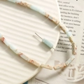 Rechthoekige kralen van natuursteen voor DIY armbanden met minerale texturen - Lichtblauw Groen Gemengde Rechthoekige Stijl (22)