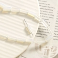 Halfdoorzichtige melkwitte cilindrische natuursteen kralen voor DIY sieraden maken - Melkwit Halfdoorzichtige Kolomstijl (15)
