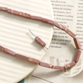 Rechthoekige natuursteen kralen met roodbruine marmertextuur voor DIY sieraden maken - Roodbruine Textuur Rechthoekig (24)