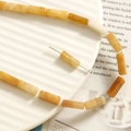 Natuurlijke gembergele stenen rechthoekige kralen voor DIY sieraden maken accessoires - Warm Gembergeel Rechthoekig (16)