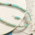 Groene turkoois stijl rechthoek cilinder steen kralen voor DIY sieraden armbanden - Turkooiskleurige Lange Buis (19)