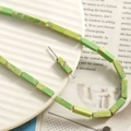 Rechthoekige groene natuurstenen kralen met bruine nerven voor DIY armbanden en sieraden - Smaragdgroen Gevlekt Rechthoekig (20)