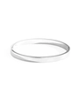 Polished silver stainless steel minimalist bangle bracelet with hidden hinge closure - Glossy Flat Style (sztx238) / Silver
