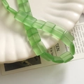 Perle in vetro smerigliato verde semitrasparente da 12mm con bordi arrotondati per fai-da-te - 122# Verde