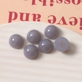 Macro detail of 14mm grey resin half-hole beads for DIY jewelry and hair accessories - Iron Grey